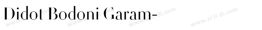 Didot Bodoni Garam字体转换